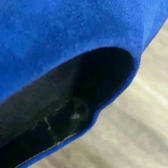 Rebecca Minkoff Cobalt Blue Suede Studded Fltas sz 5.5 - Picture 9 of 12